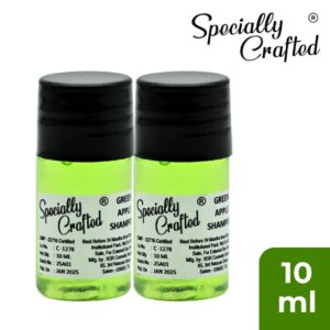 Specially Crafted® Green Apple Hotel Shampoo 10ml - Ideal for Hotels & Hospitality, GMP Certified & FDA Approved